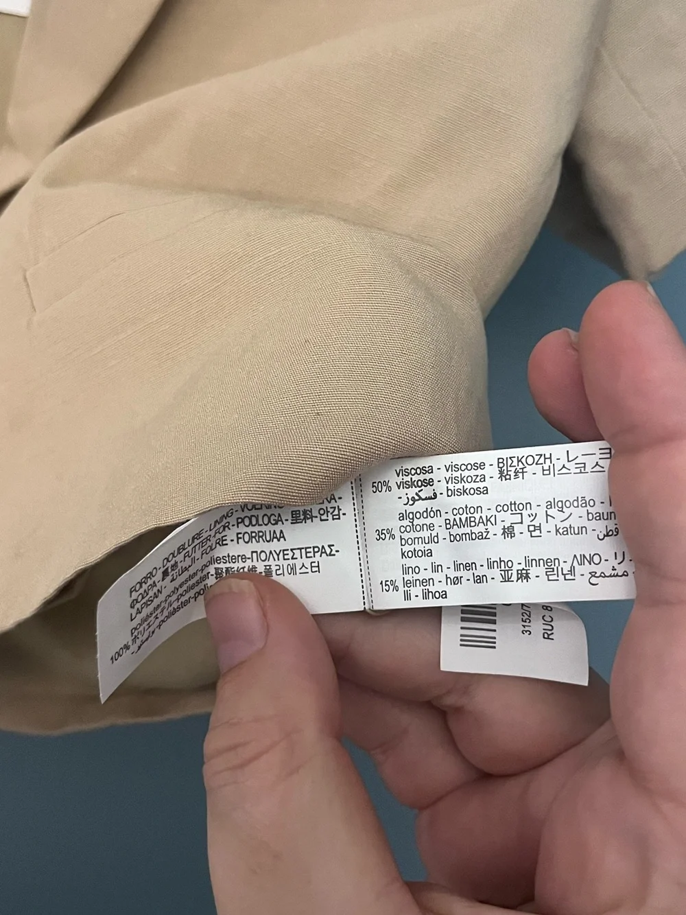 Zara cropped tan
